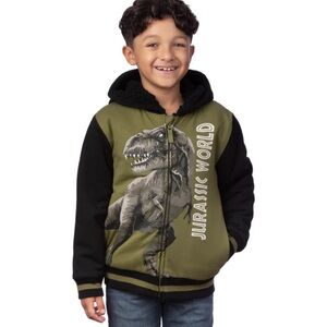 Jurassic World (©Universal) Kids' Boys Green Toddler Plush Hoodie Jacket